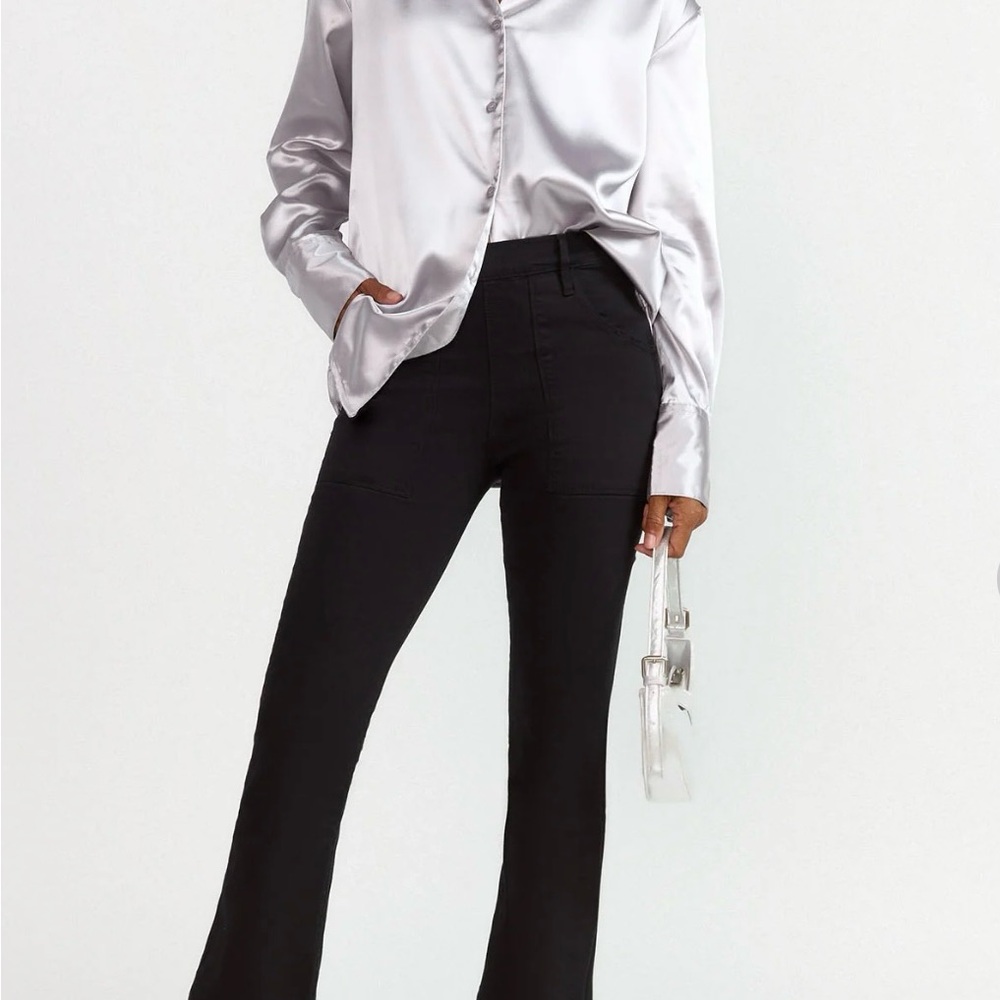 New York & Company Silver Button Down Blouse - Picture 3 of 3